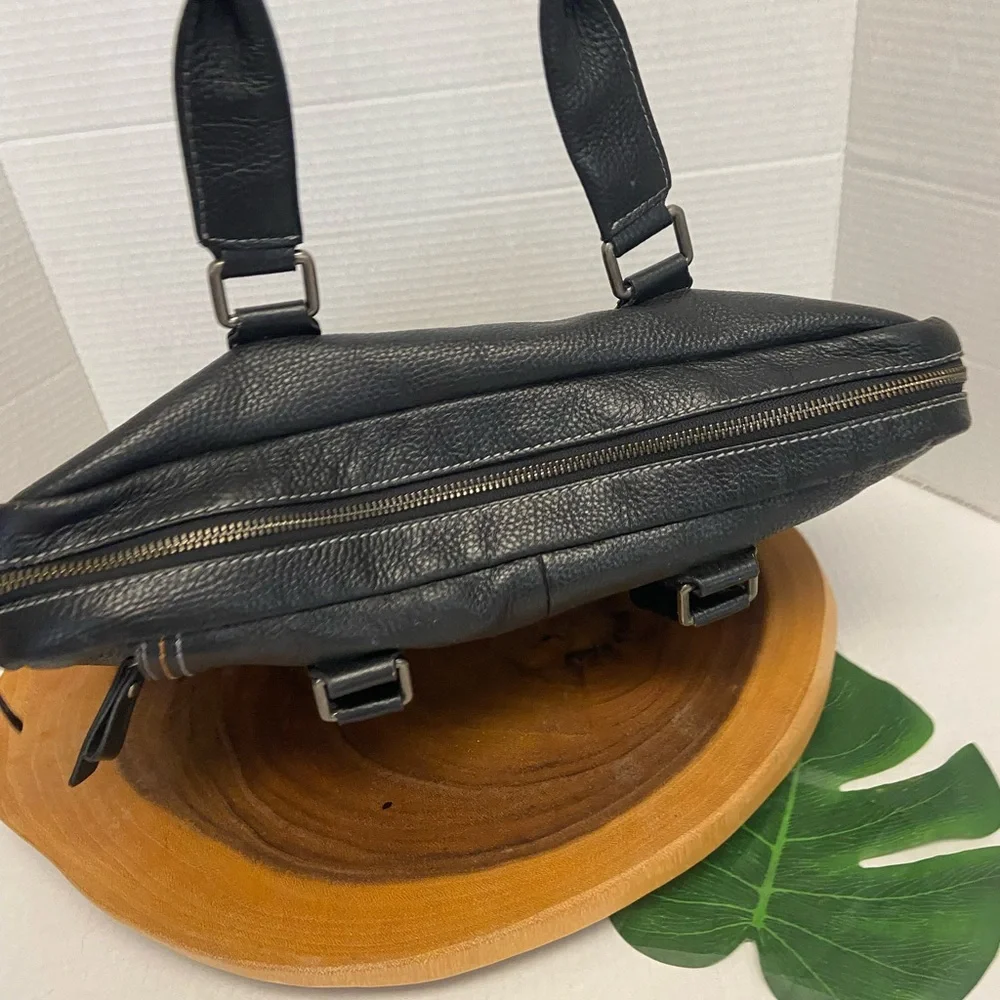HAUTTON Pebbled Leather Lap Top Bag